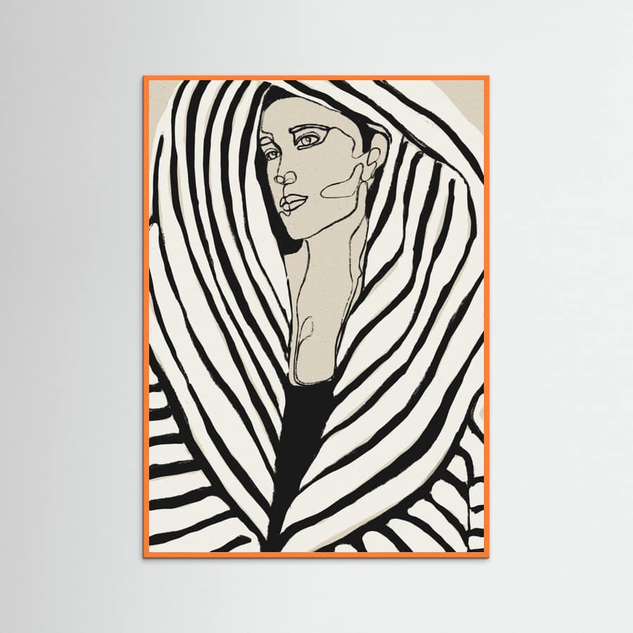 Striped Coat Poster – plakat og kunsttryk