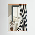 Orange Wood Striped Contemplation
