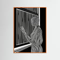 Orange Wood Striped Contemplation