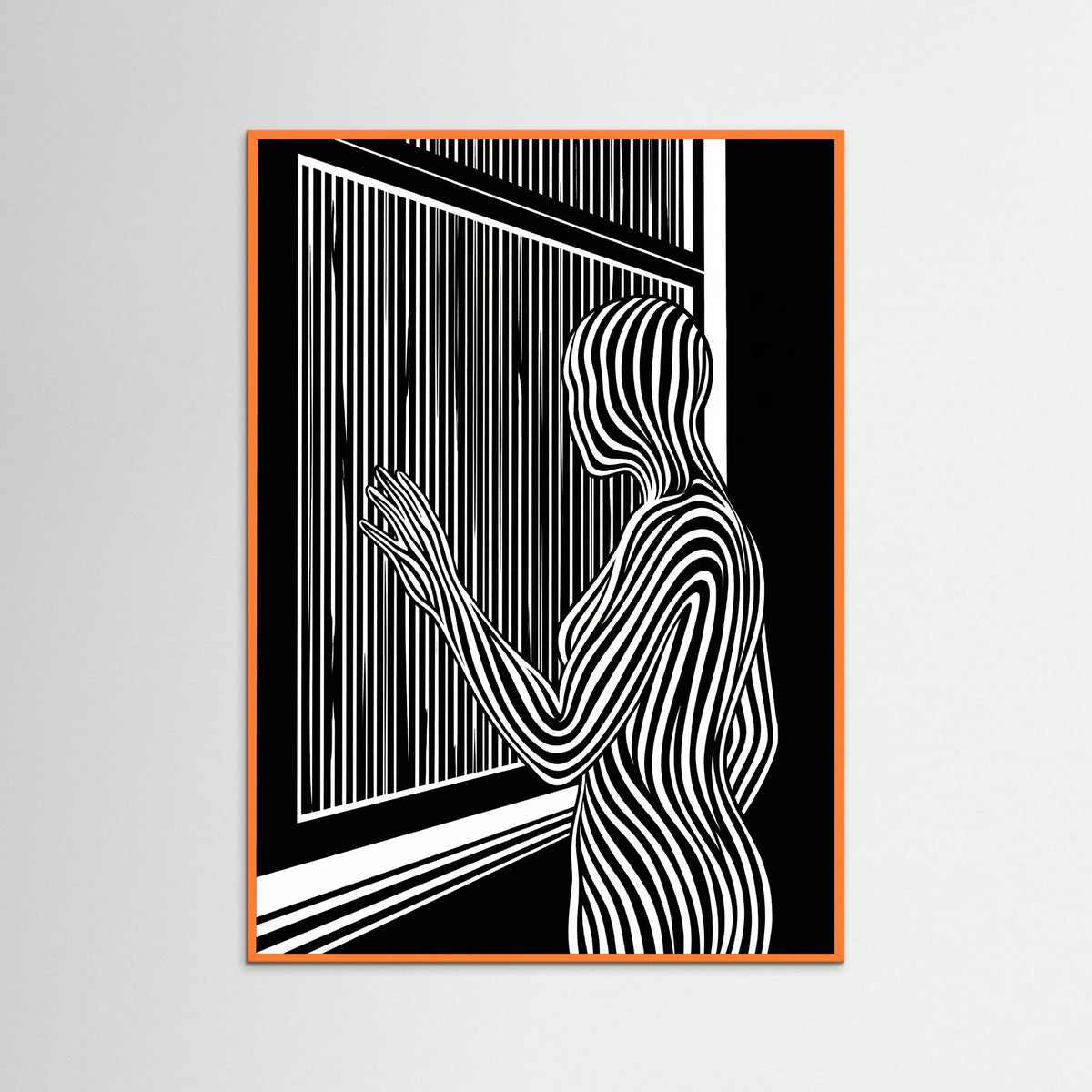 Orange Wood Striped Contemplation