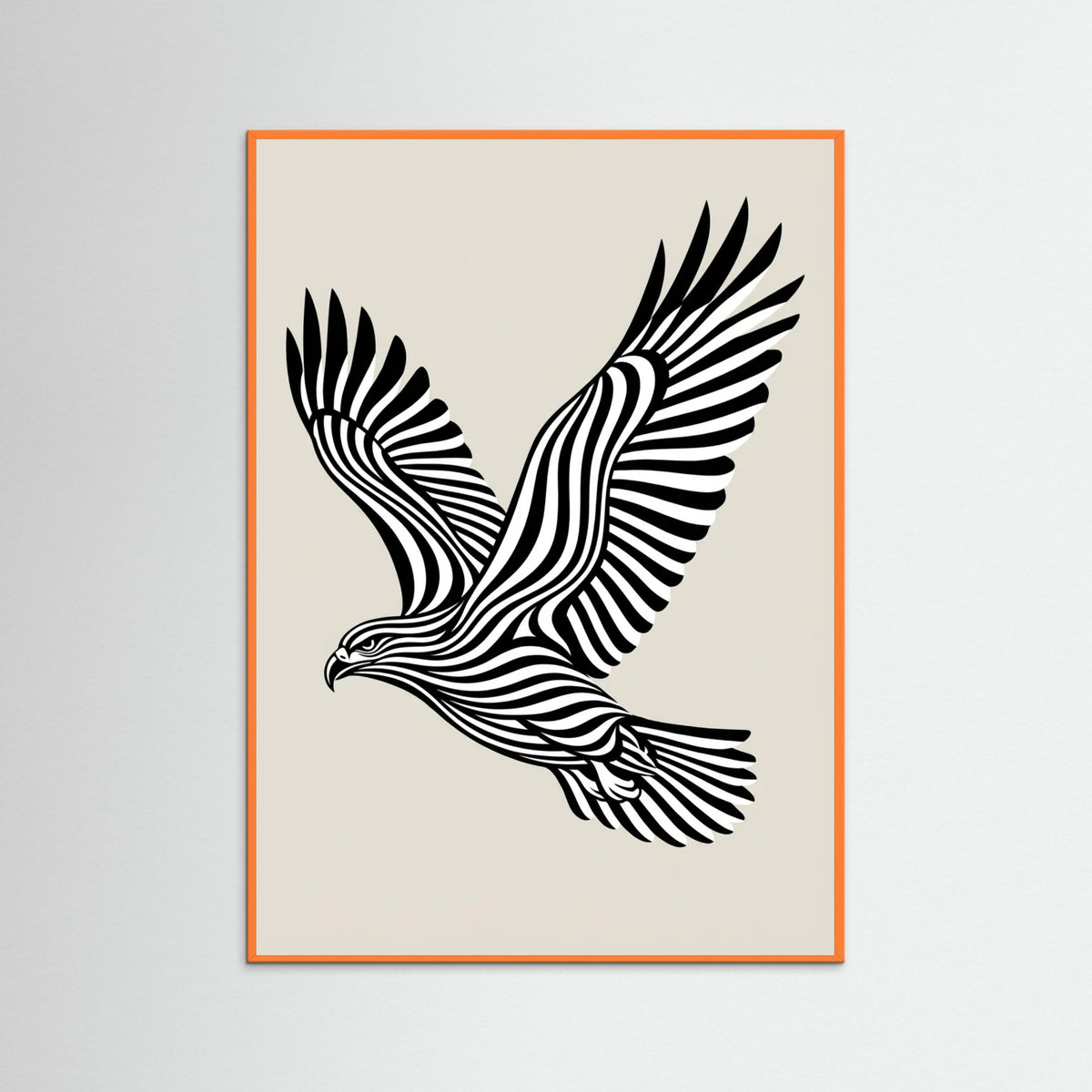 Orange Wood Striped Contour