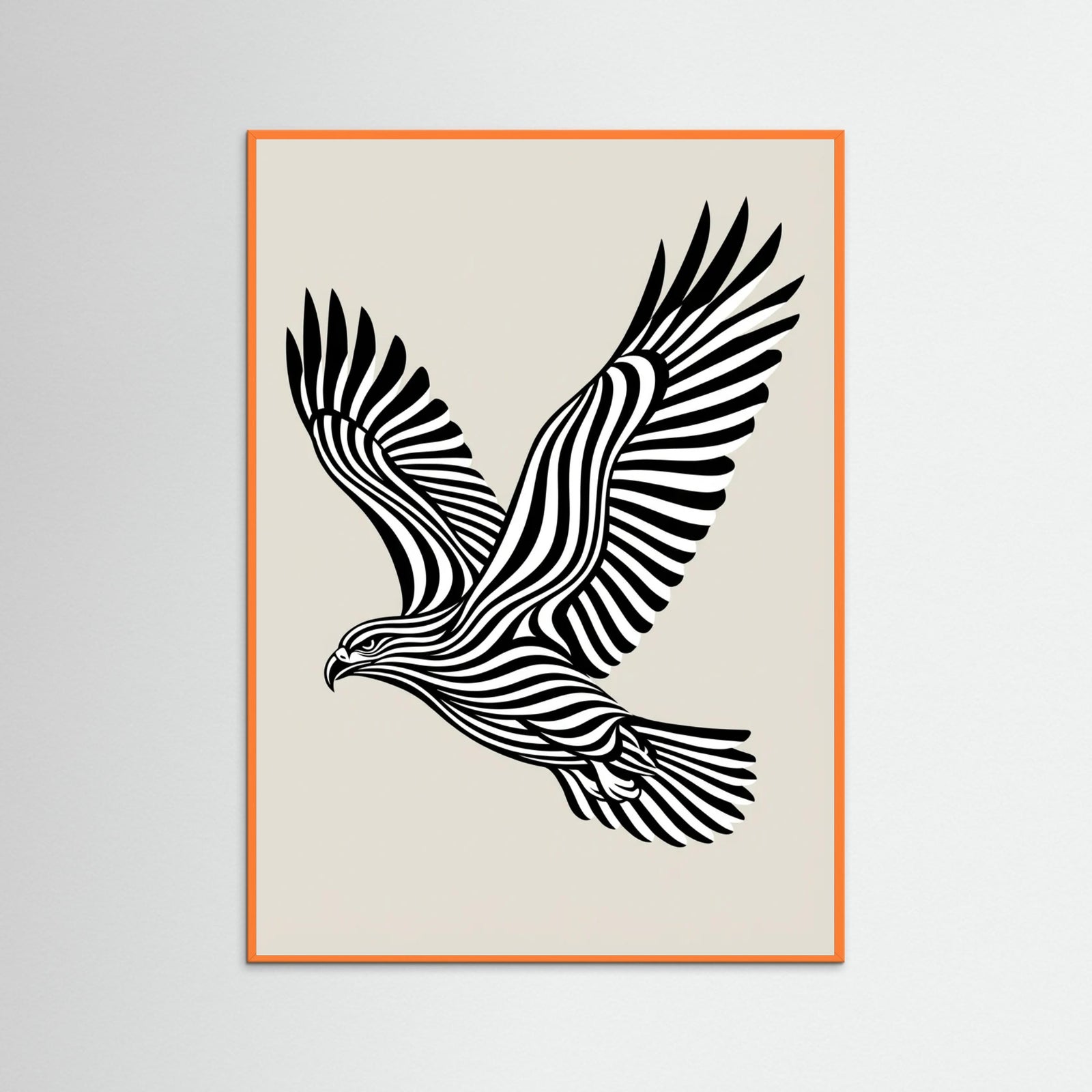 Orange Wood Striped Contour