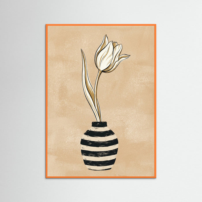Orange Wood Striped Daisies