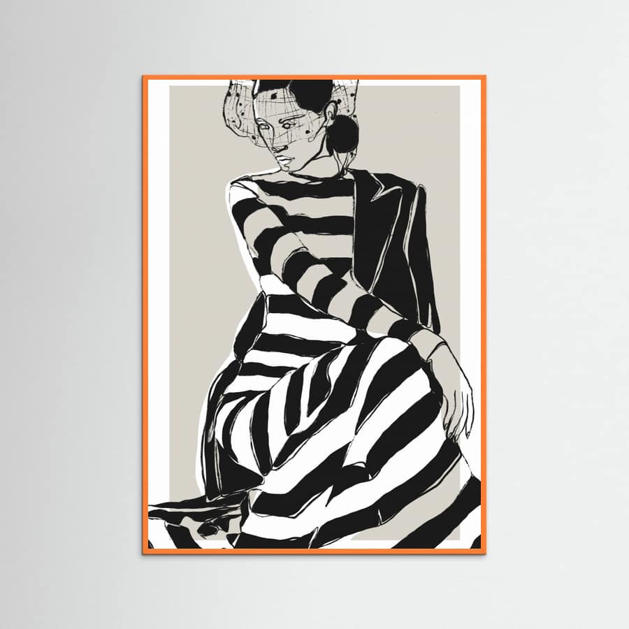 Póster Striped Dress – póster e impresión artística