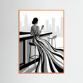 Orange Wood Striped Elegance