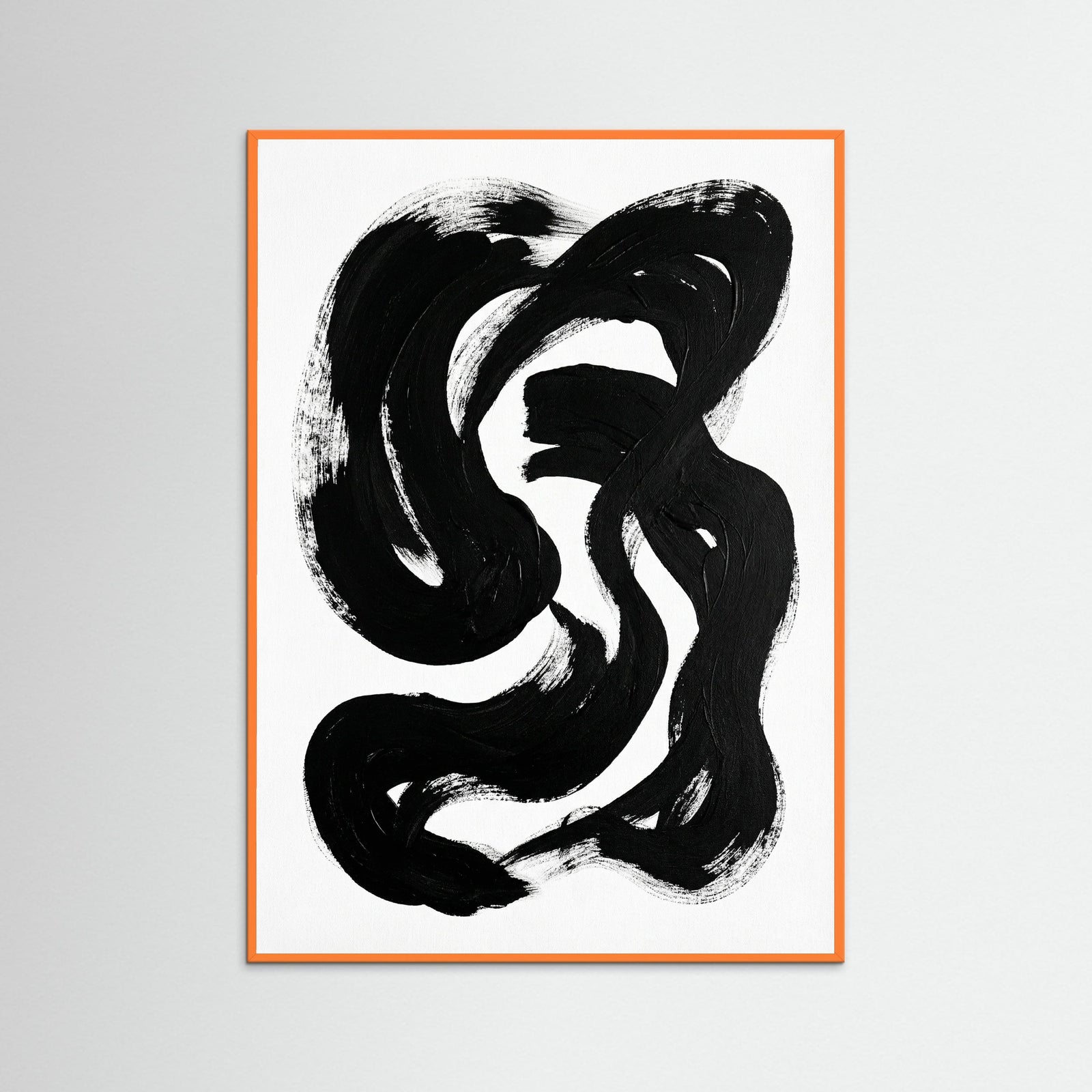 Orange Wood Striped Form Black
