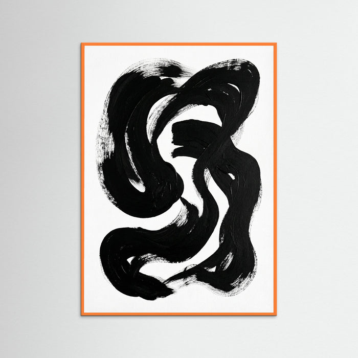 Orange Wood Striped Form Black