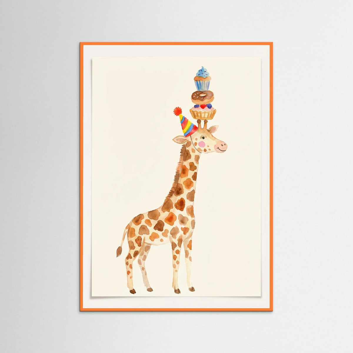 Orange Wood Striped Friend in Shoes