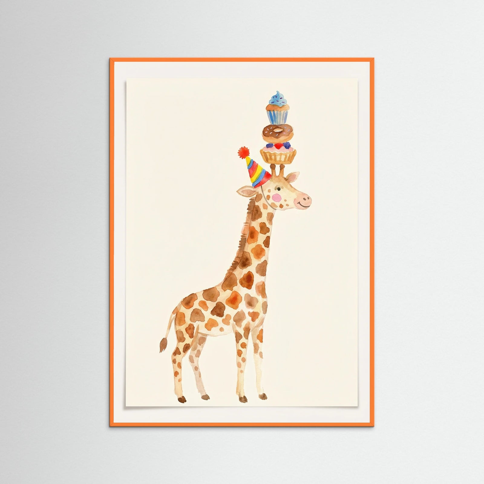Orange Wood Striped Friend in Shoes