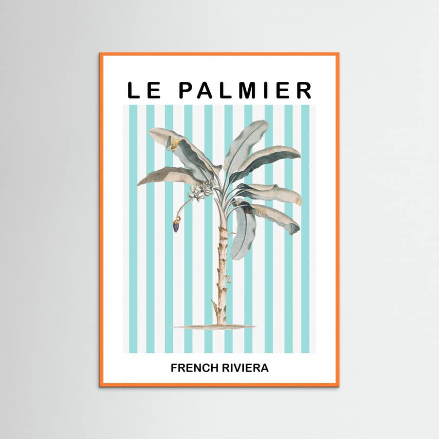 Striped Palm Tree -juliste – juliste ja taidepainatus