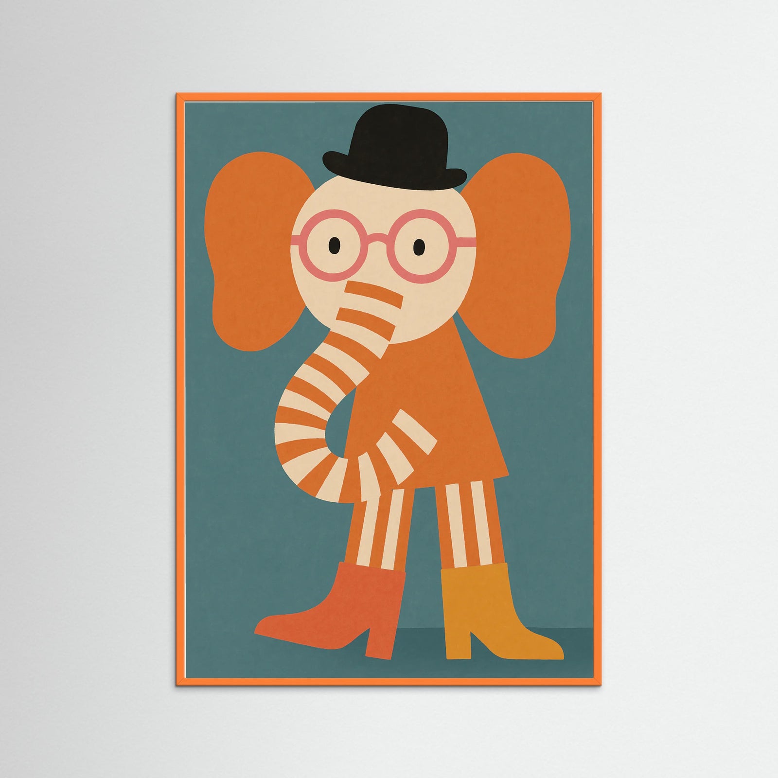 Orange Wood Striped Playfulness