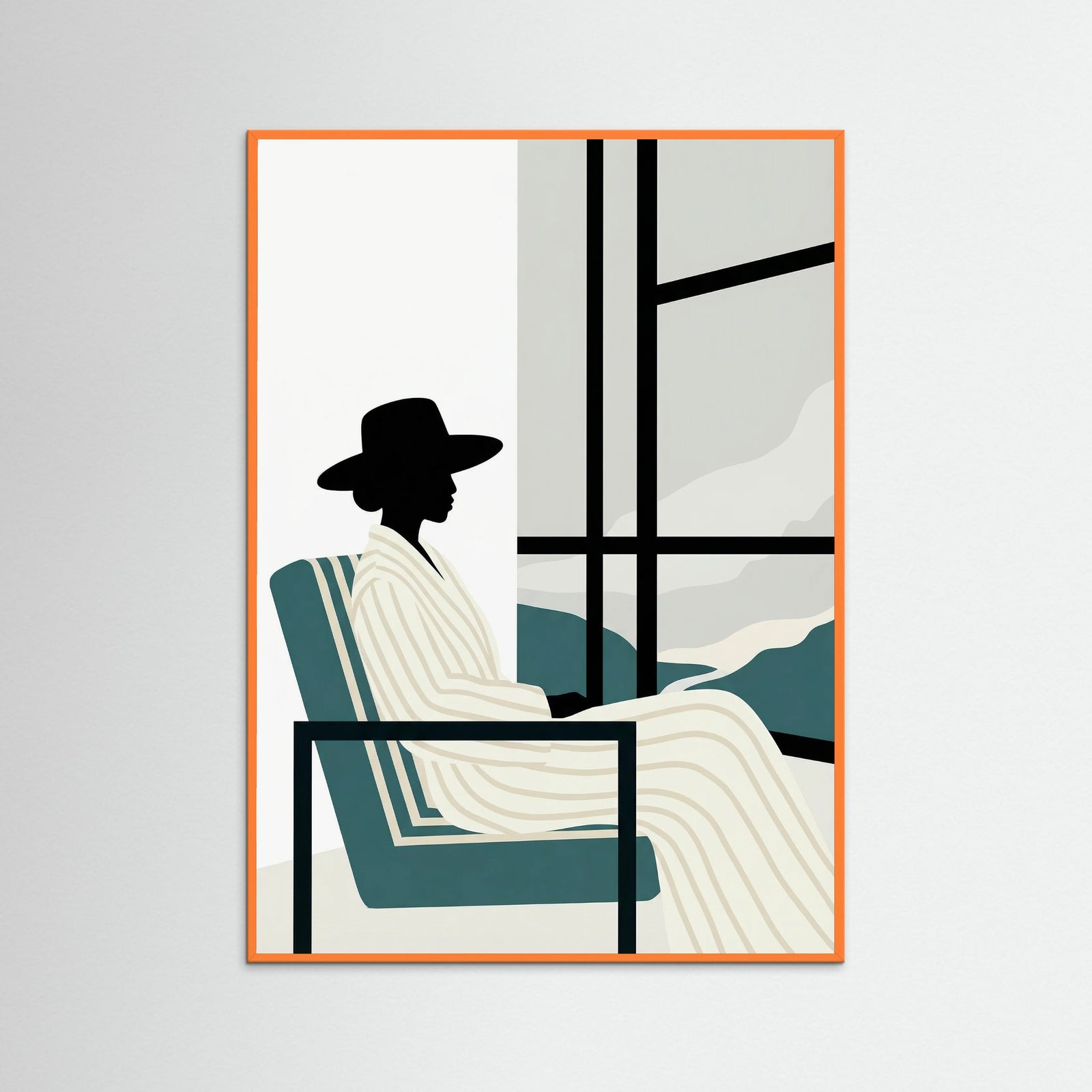 Orange Wood Striped Repose