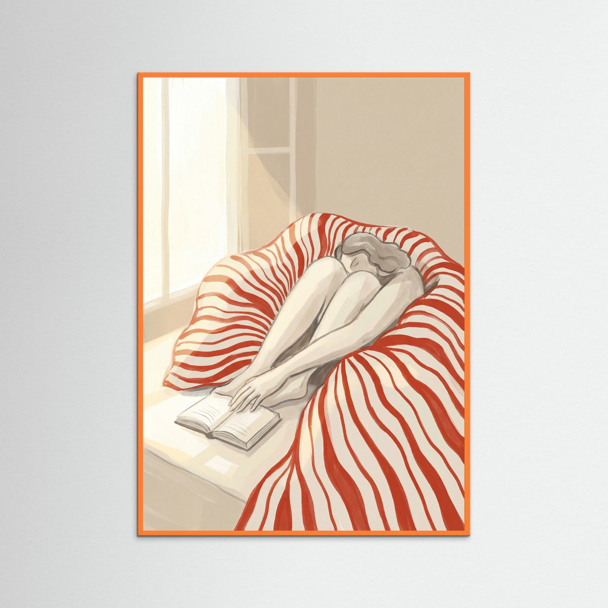Orange Wood Striped Serenity Beige