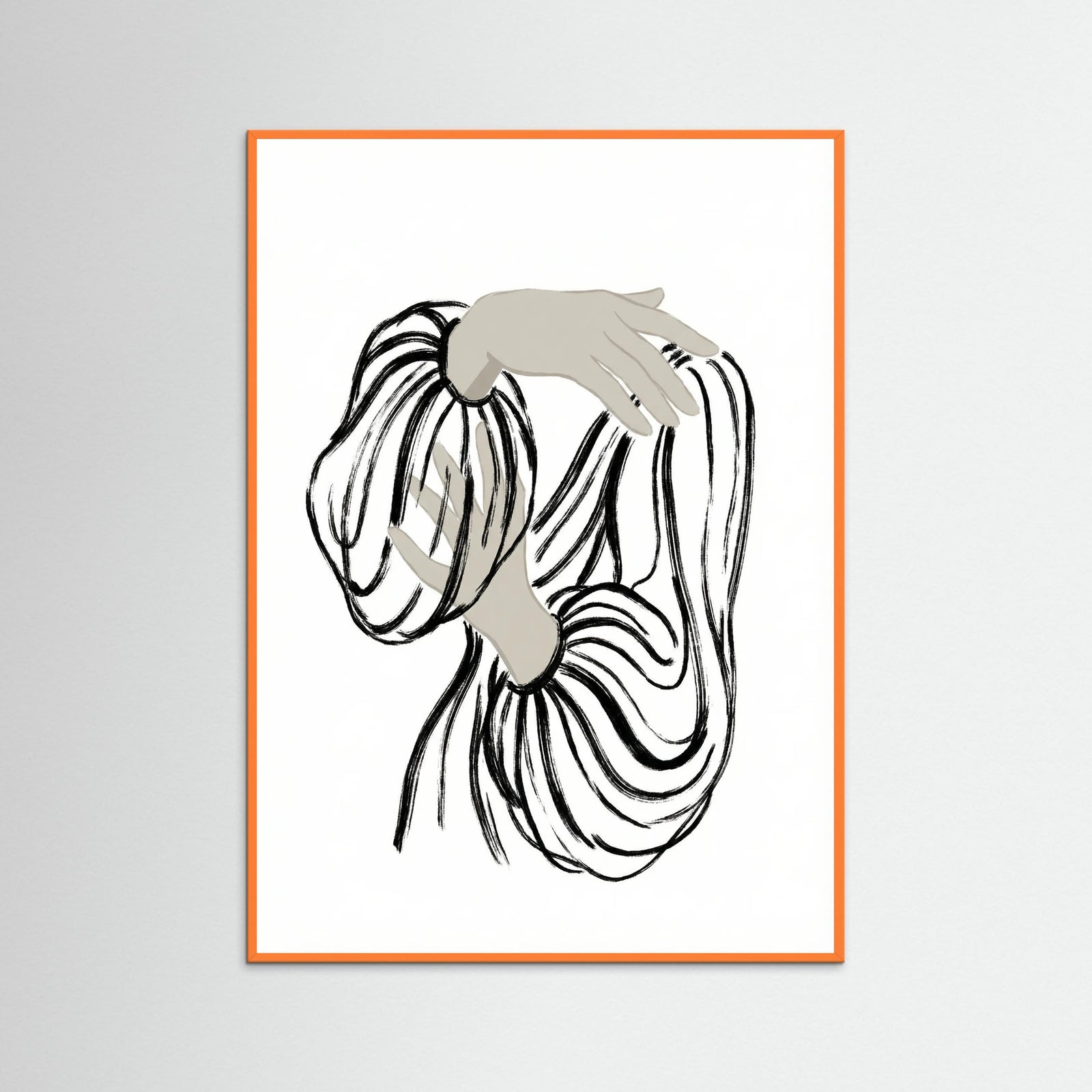 Orange Wood Striped Serenity Black