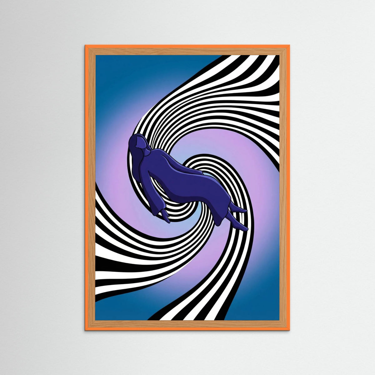 Orange Wood Striped Serenity Black