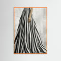 Orange Wood Striped Silhouette Black