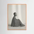 Orange Wood Striped Silhouette