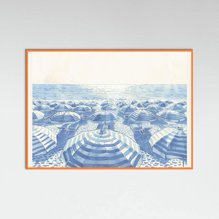 Poster Striped Umbrellas Parchment – poster e stampa artistica