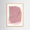 Orange Wood Striped geometric shape Poster