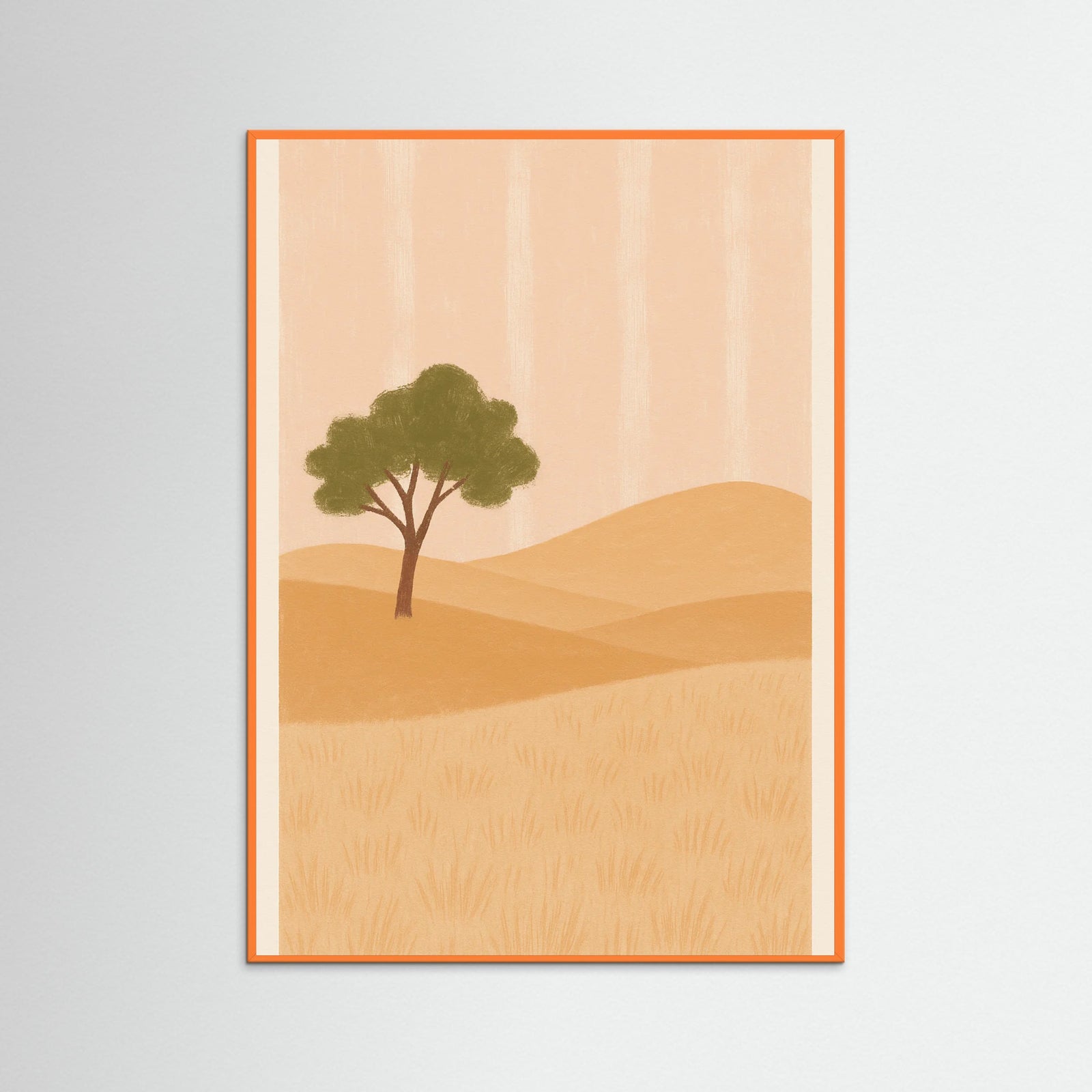 Orange Wood Stripes Serenity