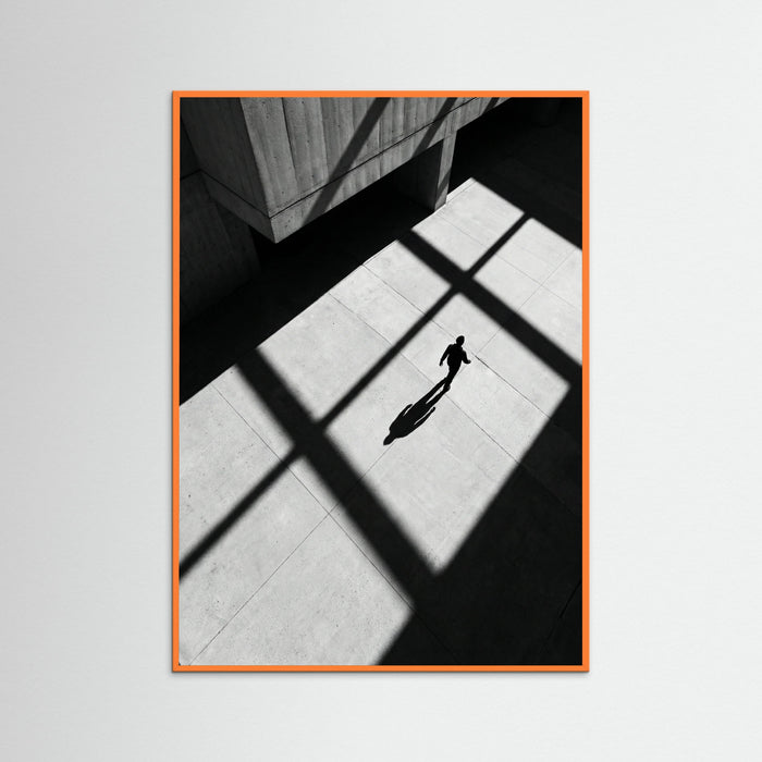 Orange Wood Stripes and Shadow