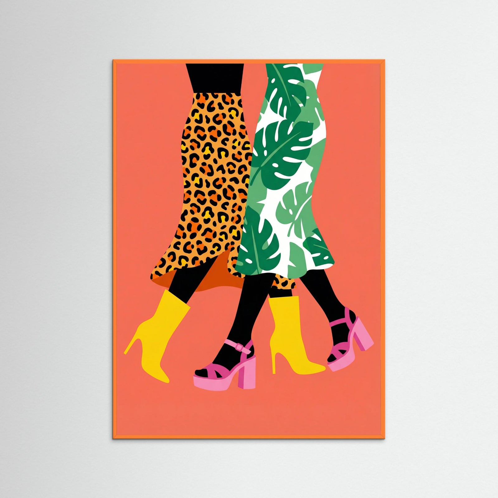 Orange Wood Stylish Strides