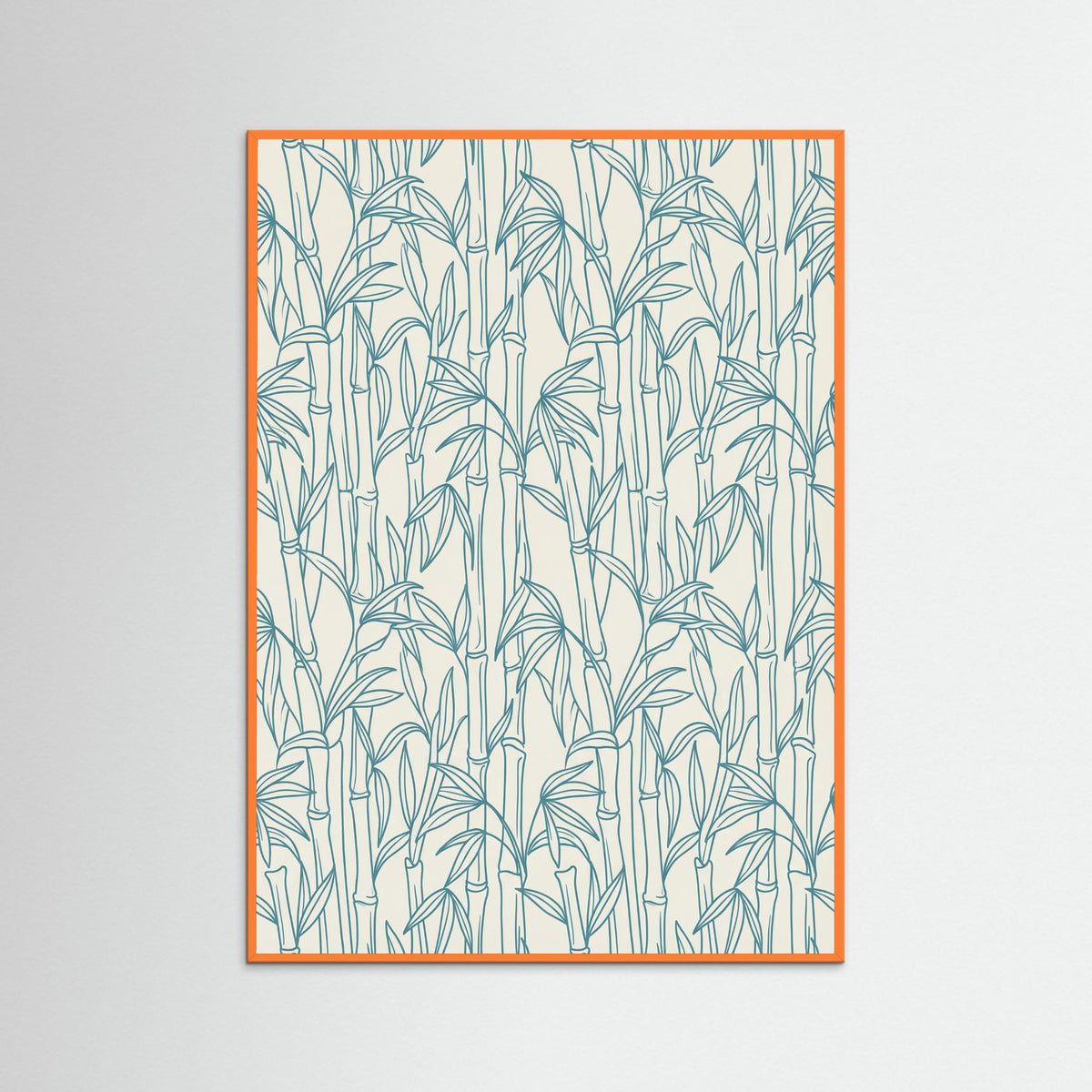 Orange Wood Stylized Ocean Pattern
