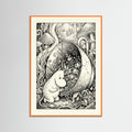Orange Wood Submerged Moomin Home