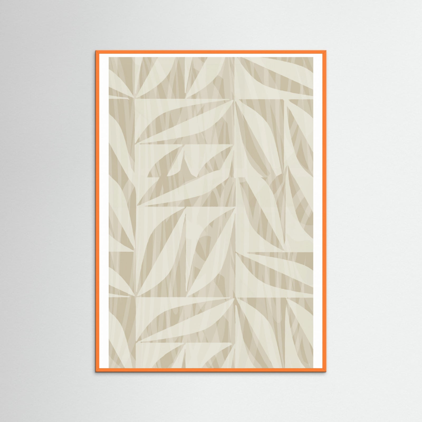 Orange Wood Subtle Botanical Pattern 2 Poster