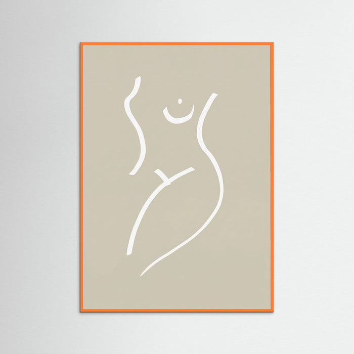 Orange Wood Subtle Curves