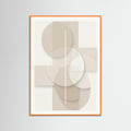Orange Wood Subtle Geometry Beige
