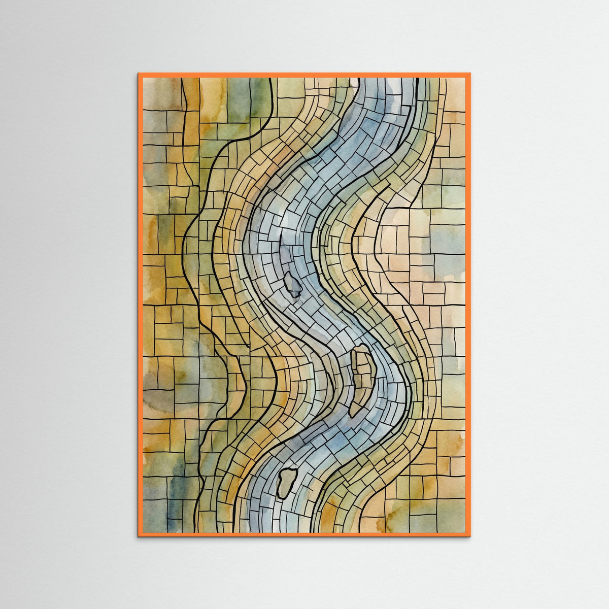 Orange Wood Subtle Tessellations