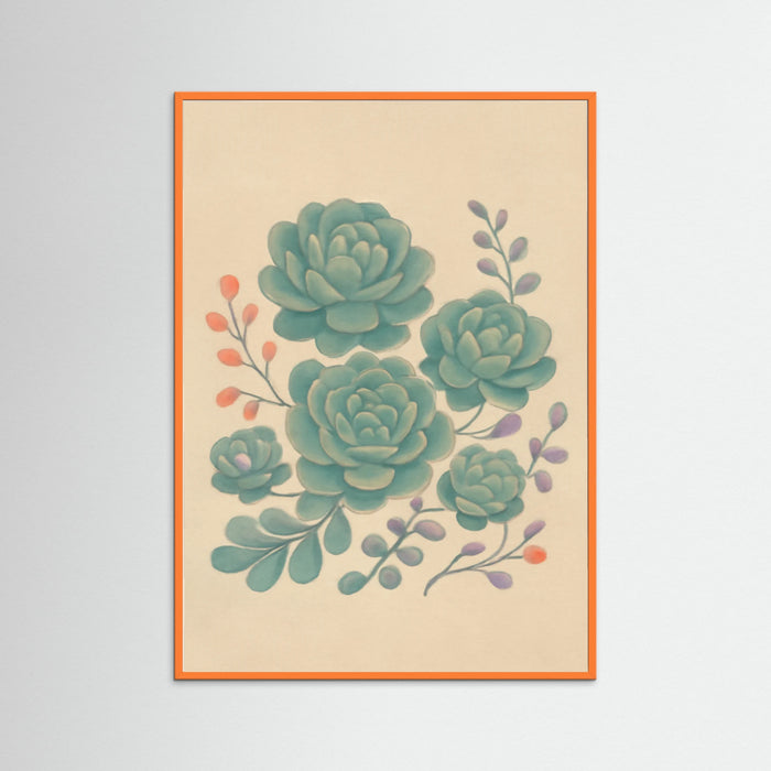 Orange Wood Succulent Dreams