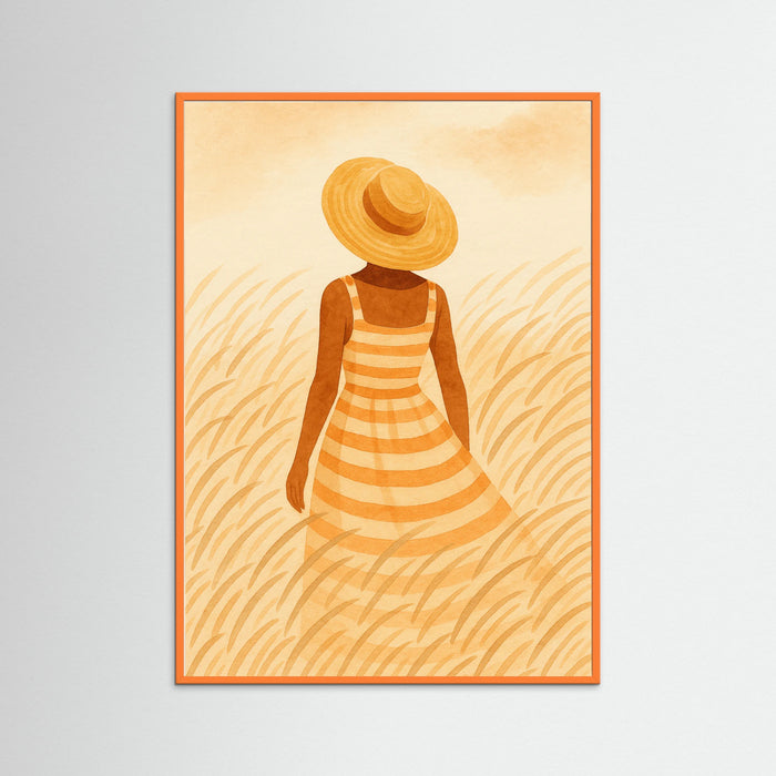 Orange Wood Summer Silhouette