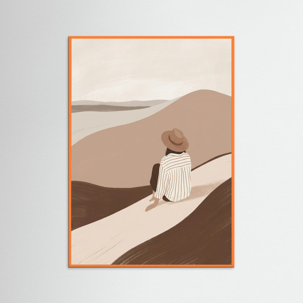 Orange Wood Summer Silhouette