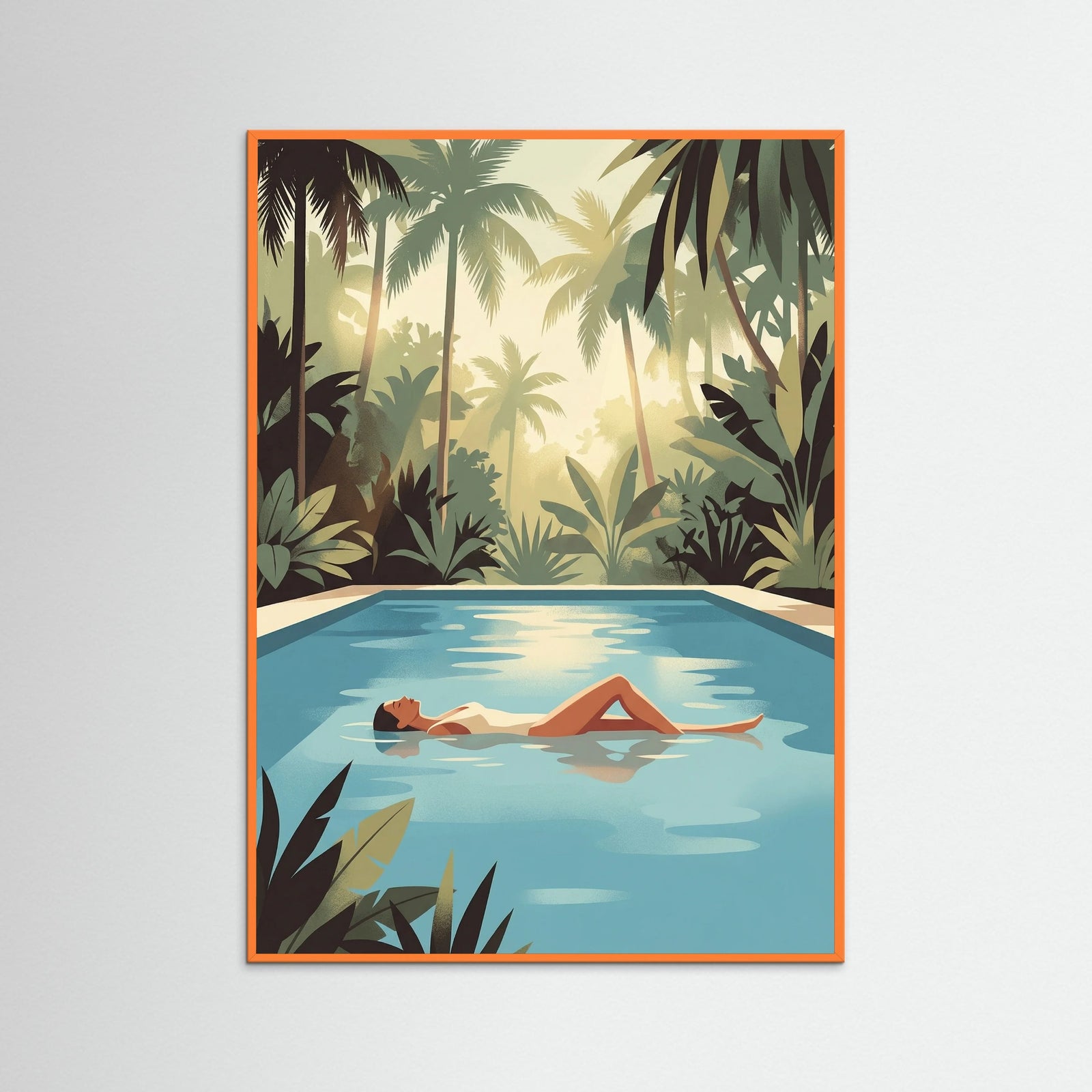 Orange Wood Summer Swim