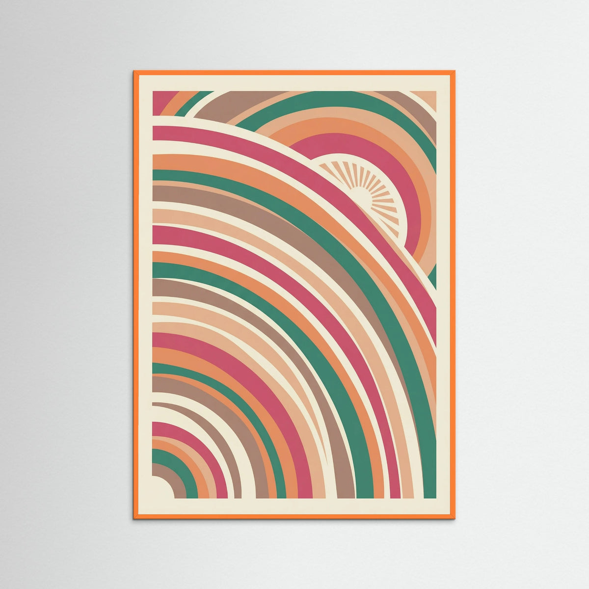 Orange Wood Sun Light Swirl