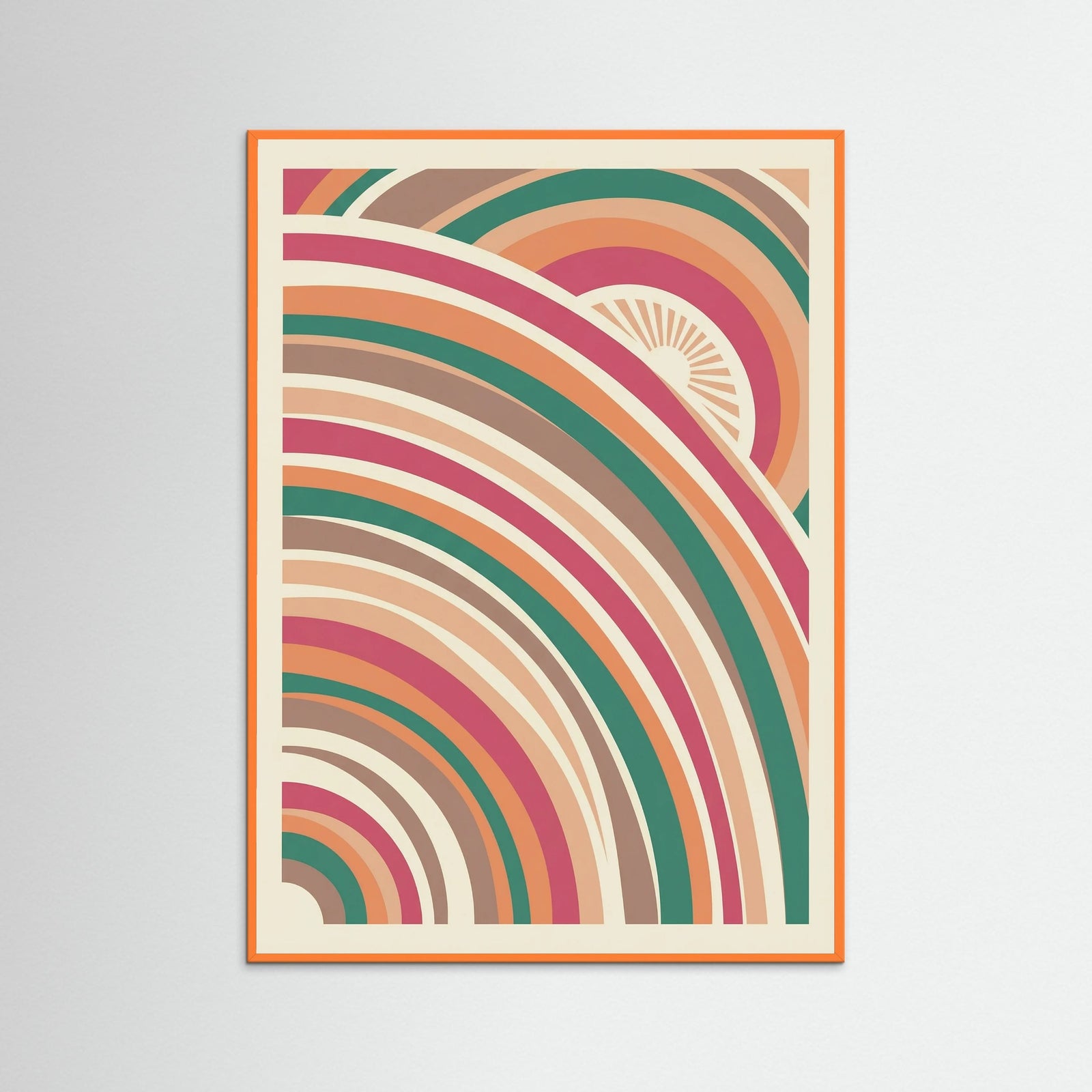 Orange Wood Sun Light Swirl