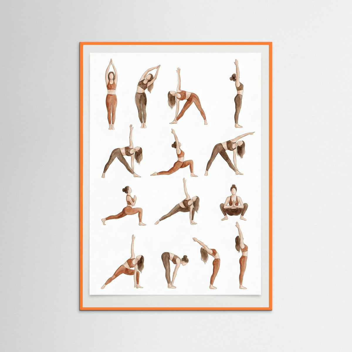 Orange Wood Sun Salutation Flow