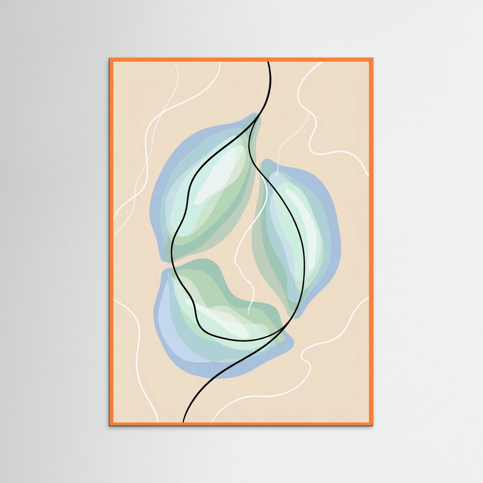 Orange Wood Sunlit Bloom