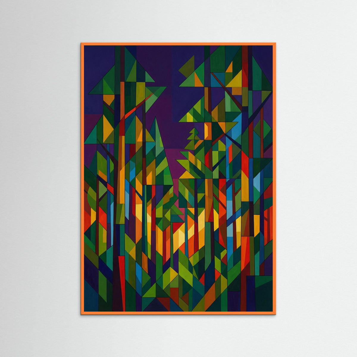 Orange Wood Sunlit Mosaic