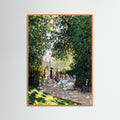 Orange Wood Sunlit Park Stroll