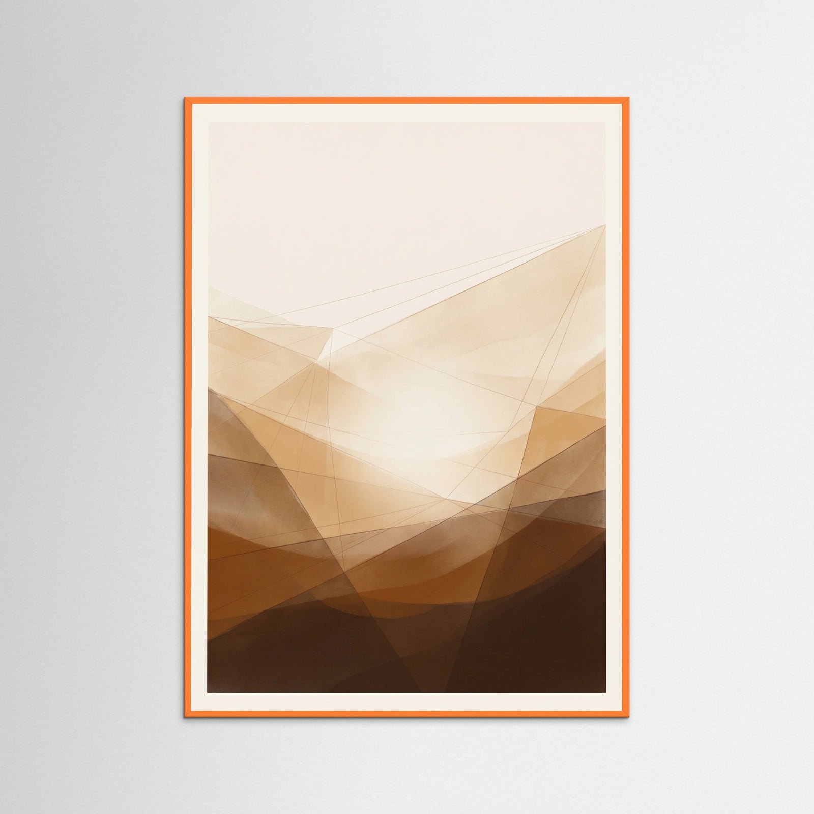 Orange Wood Sunlit Reflection