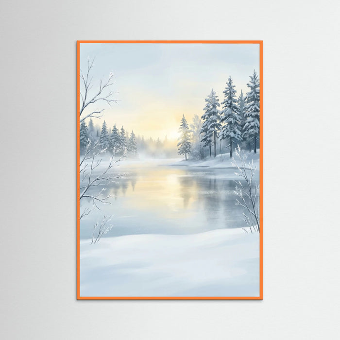 Orange Wood Sunlit Serenity