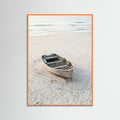 Orange Wood Sunlit Shore Path