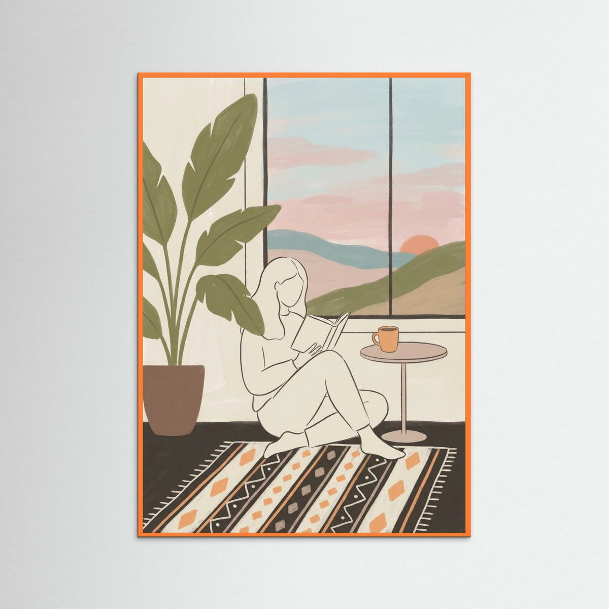 Orange Wood Sunny Contemplation