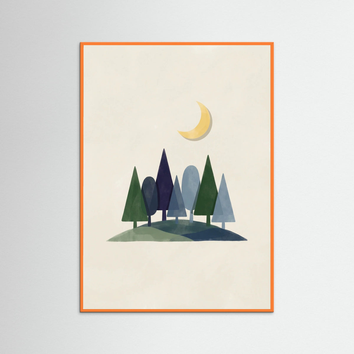 Orange Wood Sunny Hillside