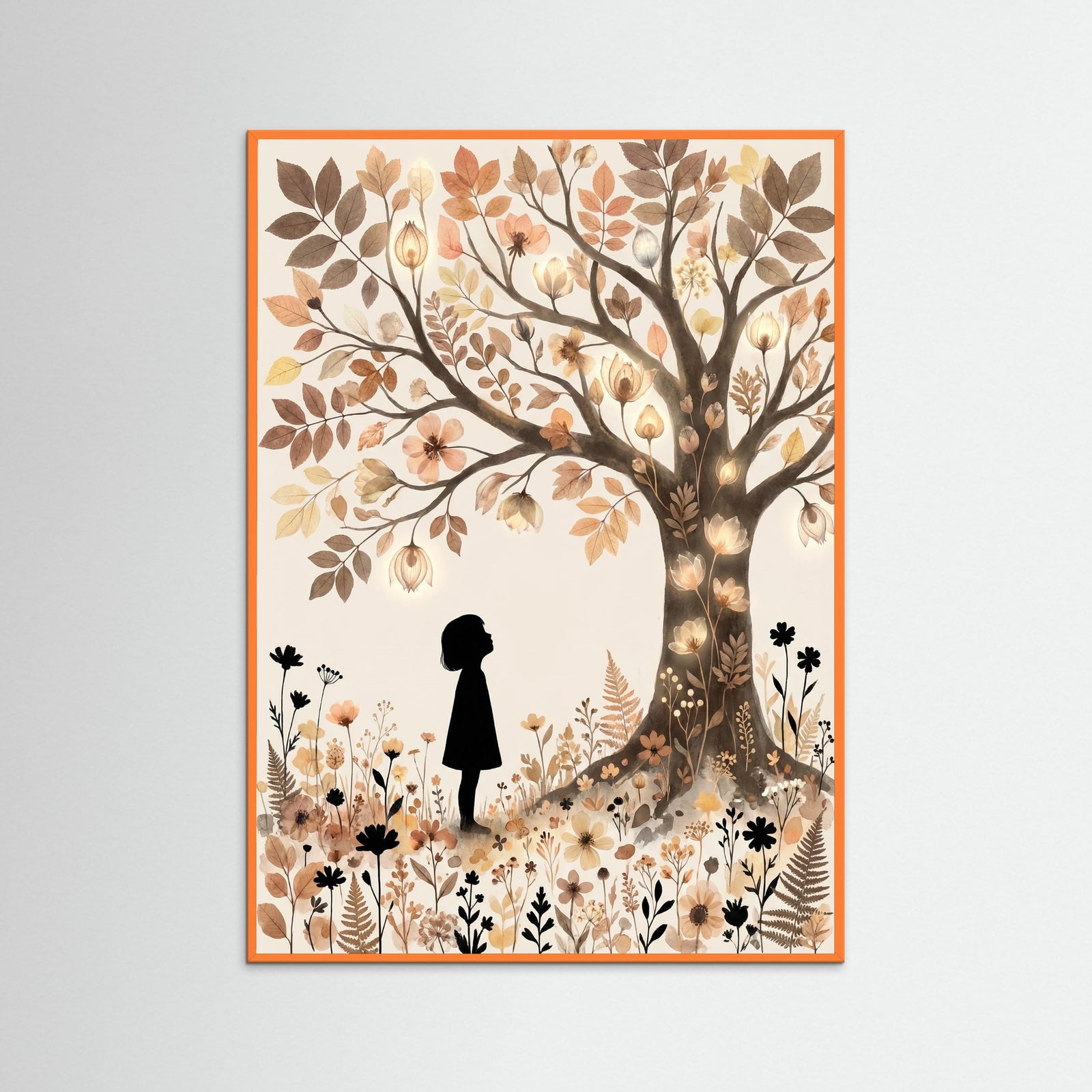 Orange Wood Sunny Silhouettes