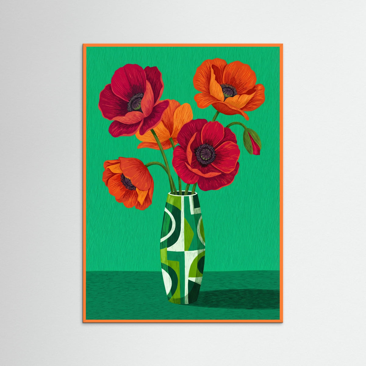 Orange Wood Sunny Stripes