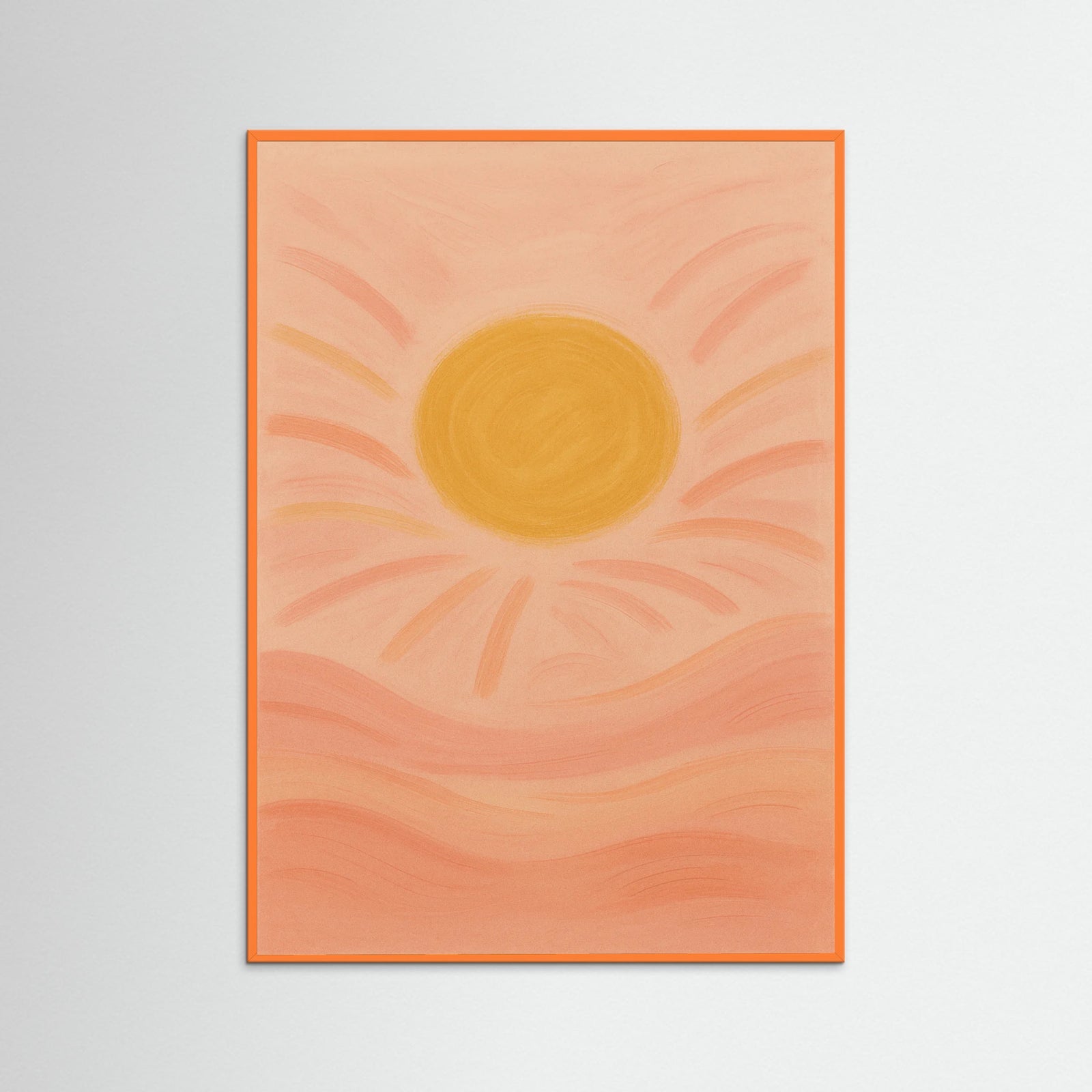 Orange Wood Sunset Glow